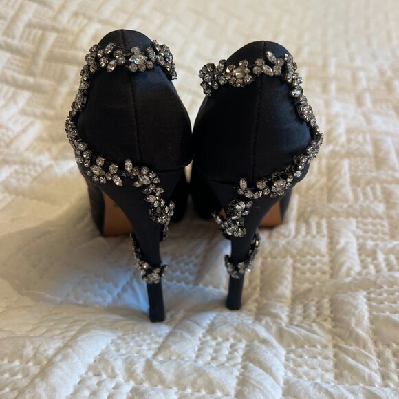 Badgley Mischka Bejeweled Peep toe pumps - Size 7 - Picture 2 of 12
